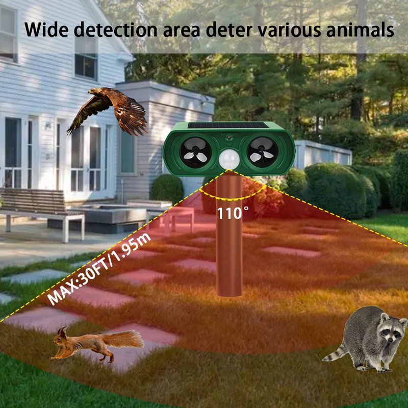 Motion Sensor and Flashing Lights Solar Animal Repeller for Outdoor Protection in Yard