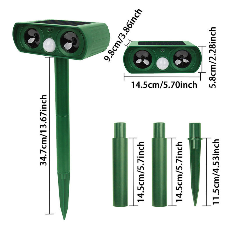 Motion Sensor and Flashing Lights Solar Animal Repeller for Outdoor Protection in Yard