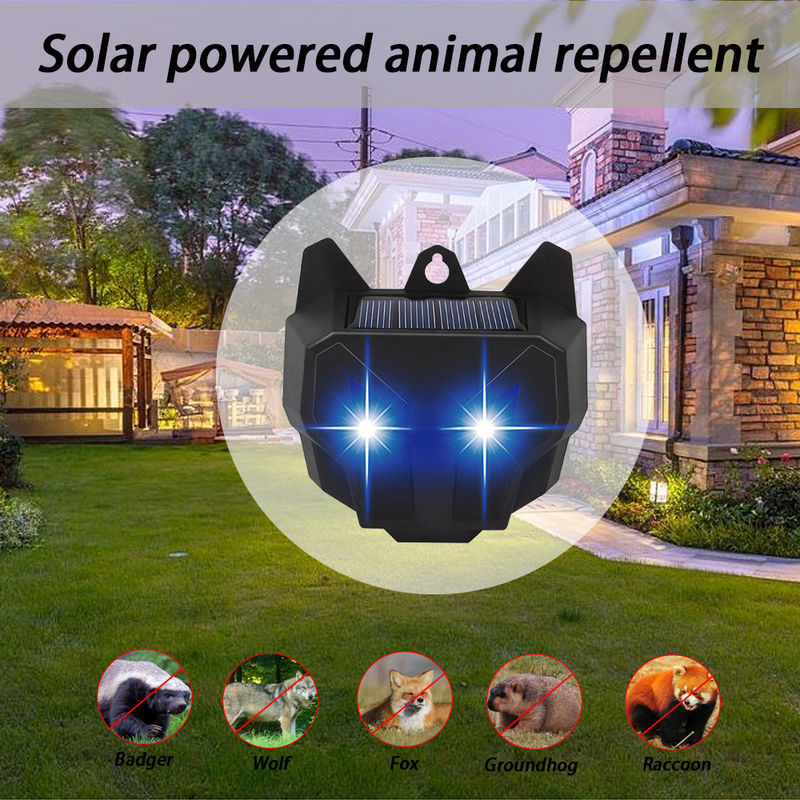 Solar Powered Red LED Lights Cockroach Trap and Raccoon Deterrent for Home Perimeter