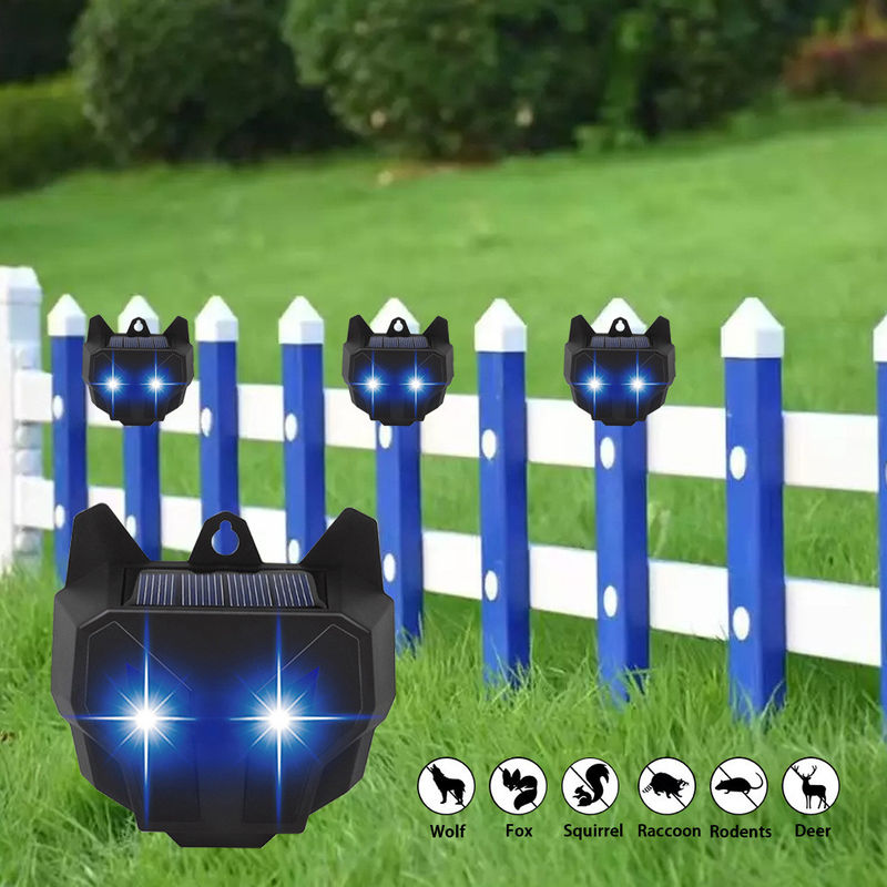 Solar Powered Red LED Lights Cockroach Trap and Raccoon Deterrent for Home Perimeter