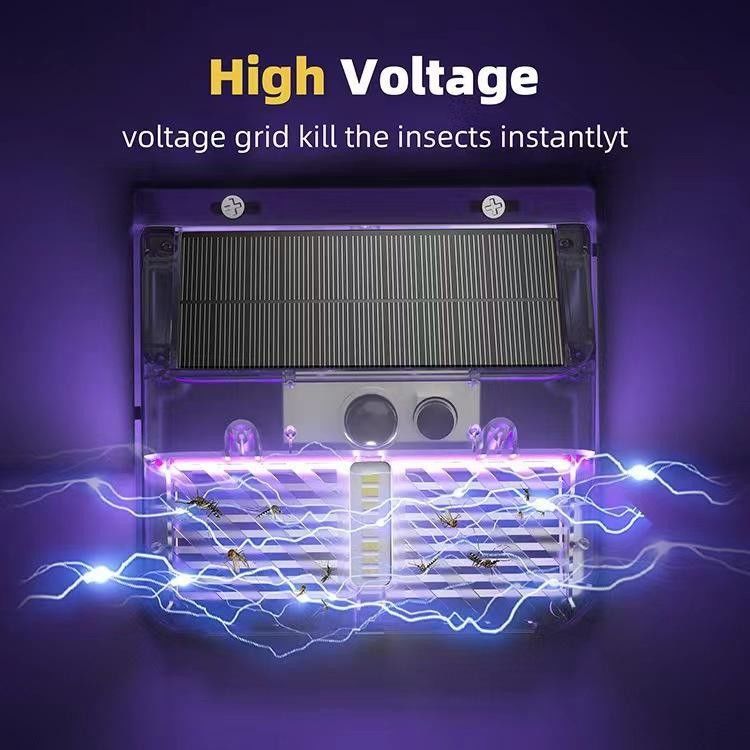 PIR Motion Sensor Solar Mosquito Killer Lamp Insect Repellent Fly Killer ABS Material