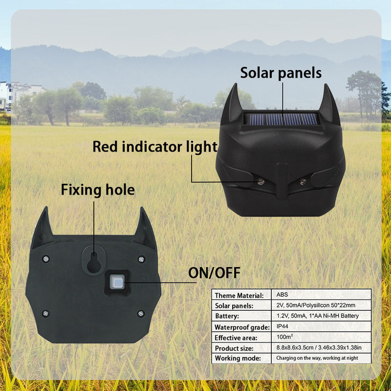 Red LED Lights Solar Animal Deterrent Keep Your Property Safe from Predators 480 Hours