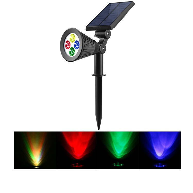 IP44 Rated Solar Wall-Mounted RGB Color Changing Landscape Lights 200 Lumen Upgrade
