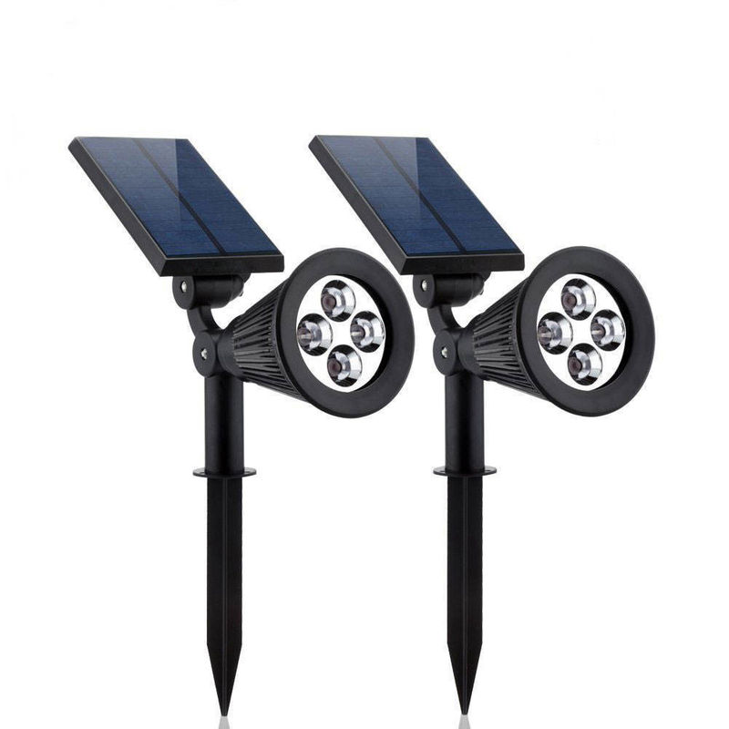 IP44 Rated Solar Wall-Mounted RGB Color Changing Landscape Lights 200 Lumen Upgrade