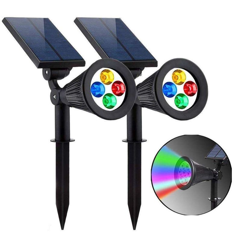 Modern Outdoor Luminaires Portable Led Solar Garden Color Changing Spotlight Supply IP65