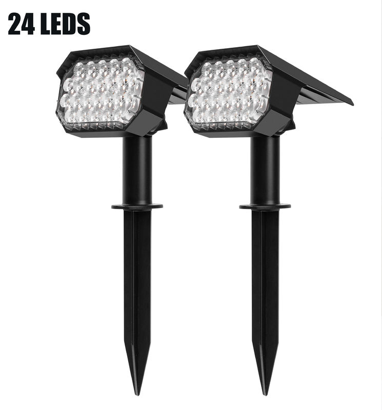 50000 Hours Working Time 24 Leds Solar Spotlight for Pathway Courtyard Landscape