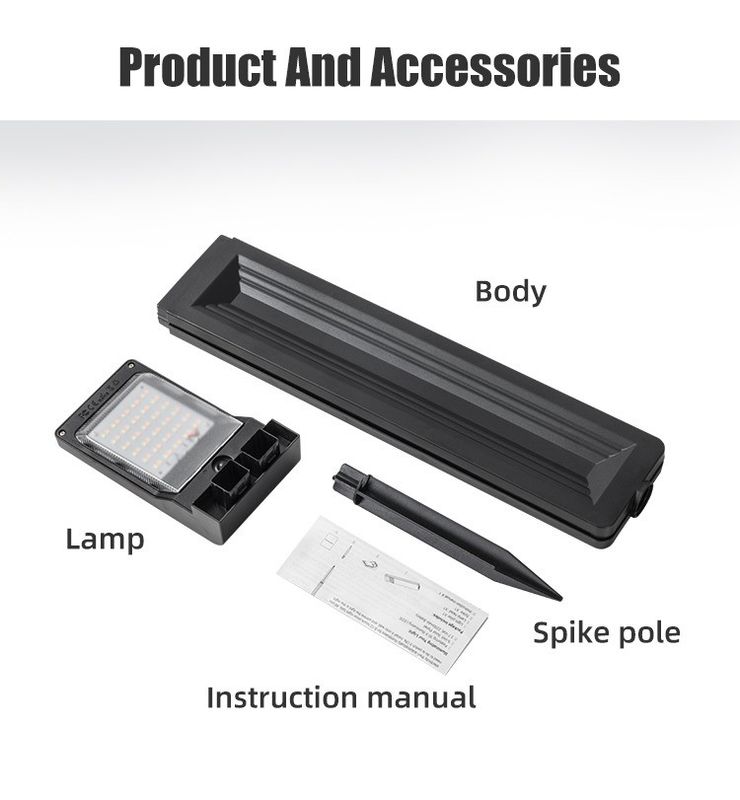 IP64 Waterproof Ground Plug-in Solar Lights for Outdoor Garden Automatically On and Off