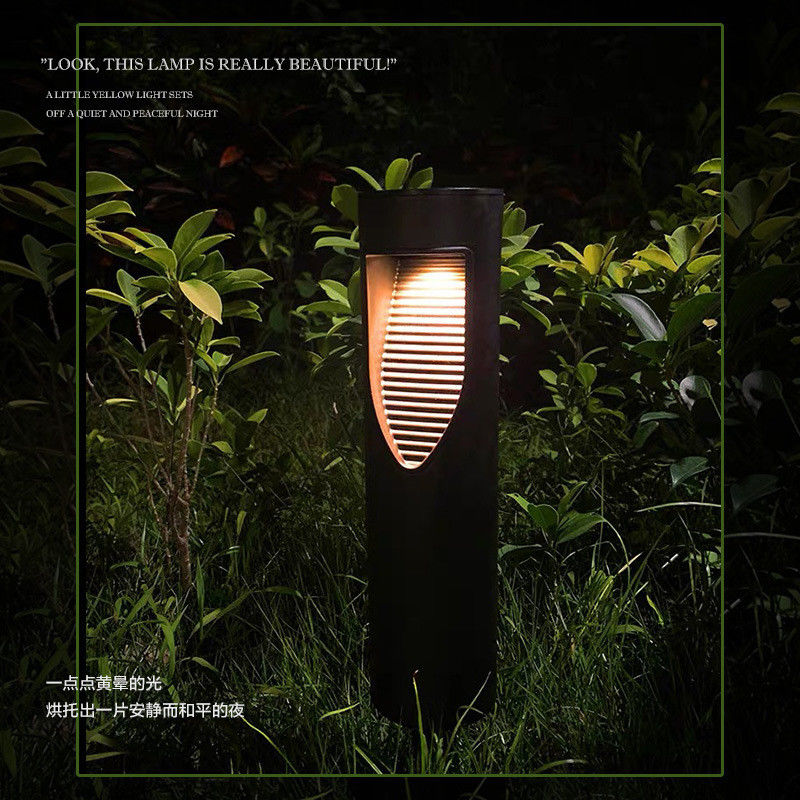 Wireless Solar Pathway Light Auto On/off for Cylindrical Outdoor Solar Garden Lawn