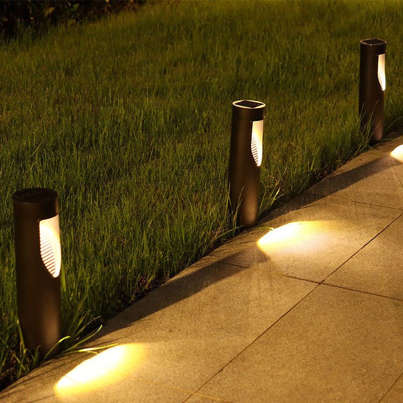 Wireless Solar Pathway Light Auto On/off for Cylindrical Outdoor Solar Garden Lawn