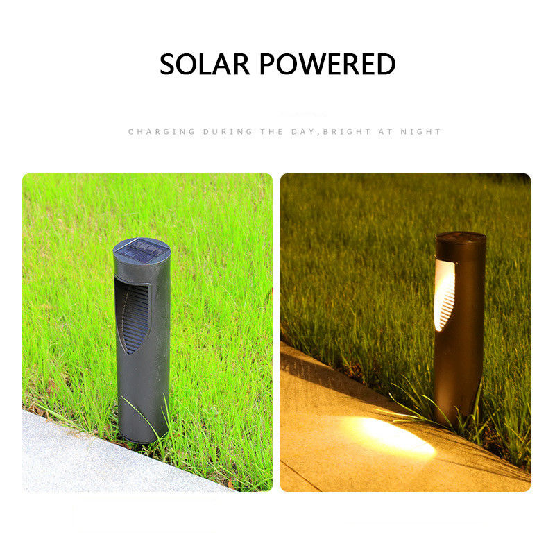 Wireless Solar Pathway Light Auto On/off for Cylindrical Outdoor Solar Garden Lawn