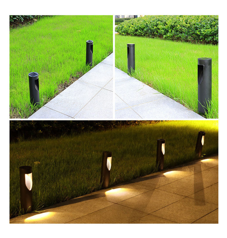 Wireless Solar Pathway Light Auto On/off for Cylindrical Outdoor Solar Garden Lawn