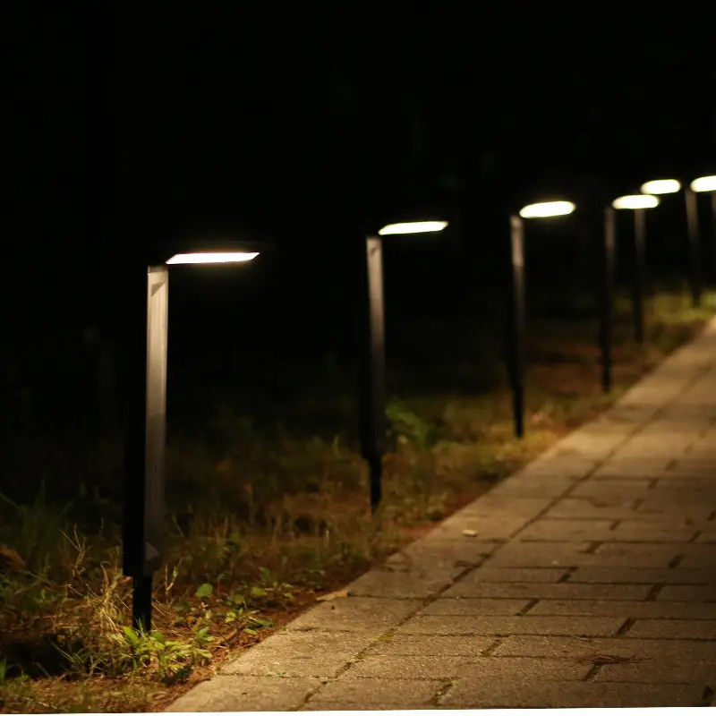 LED Solar Bollard Garden Lights for Solar Powered Outdoor Pathway Decoration Landscape