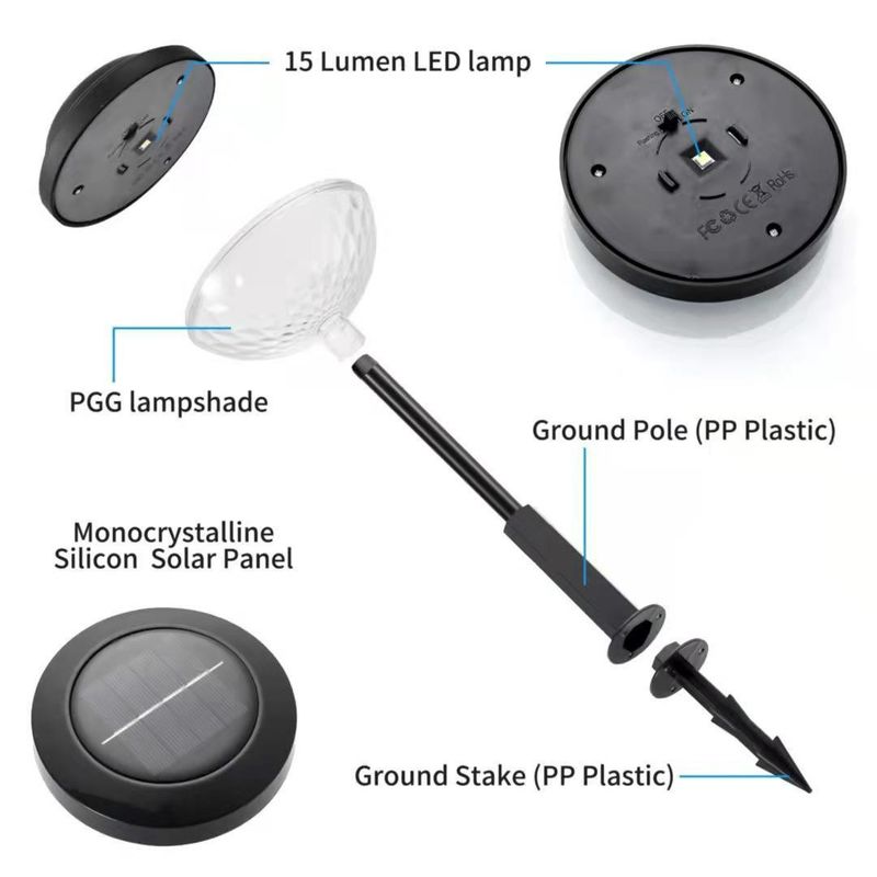 ABS PC Lamp Body Material Solar Pathway Lights Whole Decorative Solar Garden Lights