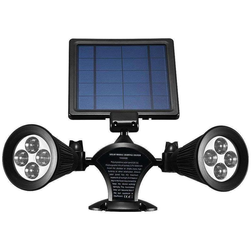 Modern Outdoor Luminaires Solar Panel LED Spotlights Ideal for Garden Pool Pond Patio