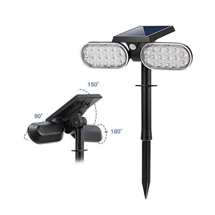 90 Ra Color Rendering Index Solar Garden Spot Lawn Light with Motion Sensor Energy