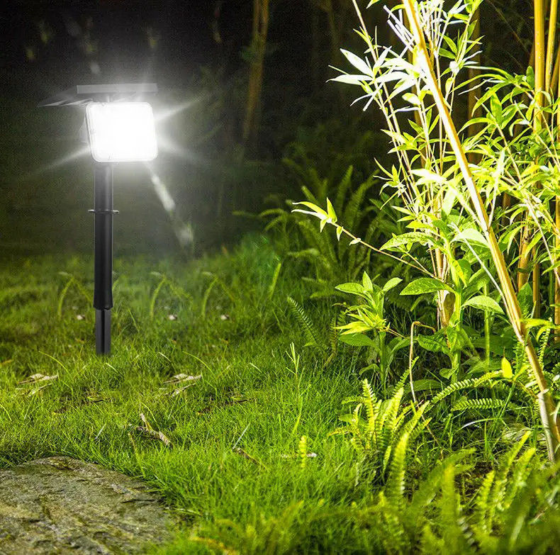 IP65 Rated Solar Powered 64 Led Garden Lawn Light Outdoor Landscape Stage Lighting 2-In-1 Wireless Wall Lights