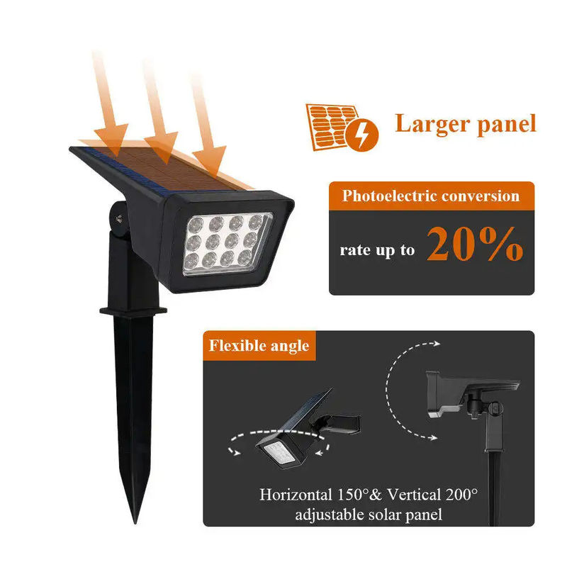 Support Dimmer 100lm/w Lamp Luminous Efficiency Led Solar Garden Wall And Floor Light