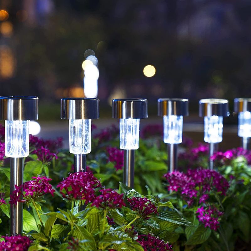 Direct Solar LED Landscape Lights for Outdoor Pathway Stainless Steel Garden Lighting