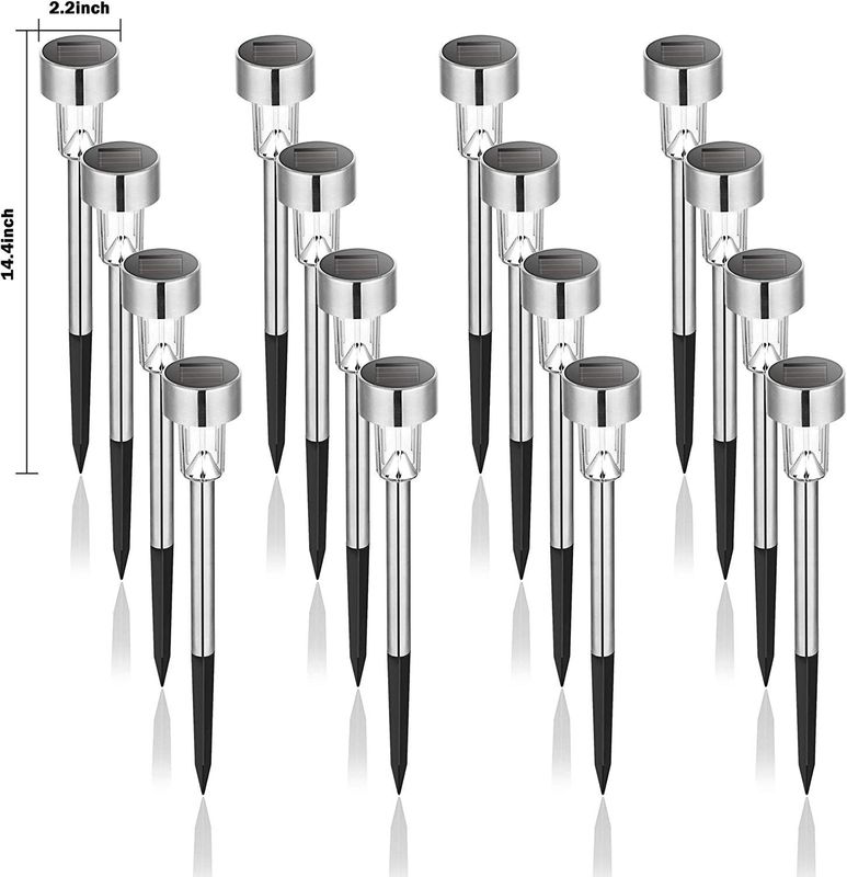 Direct Solar LED Landscape Lights for Outdoor Pathway Stainless Steel Garden Lighting