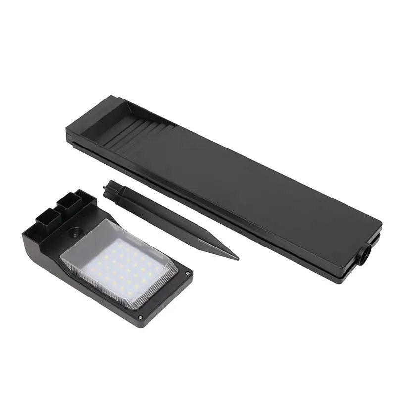 Solar Led Street Light Lamp L-Shaped Black Solar Pathway Lights for Garden Decoration