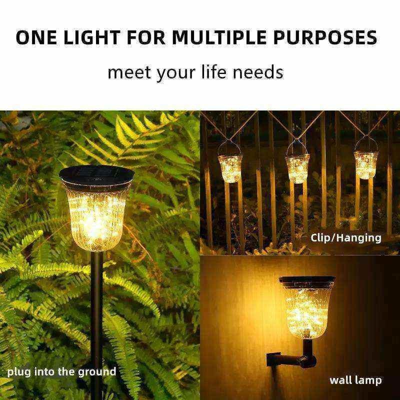Decorative Solar Garden Light with 60lm/w Luminous Efficiency and 50000 Charging Time