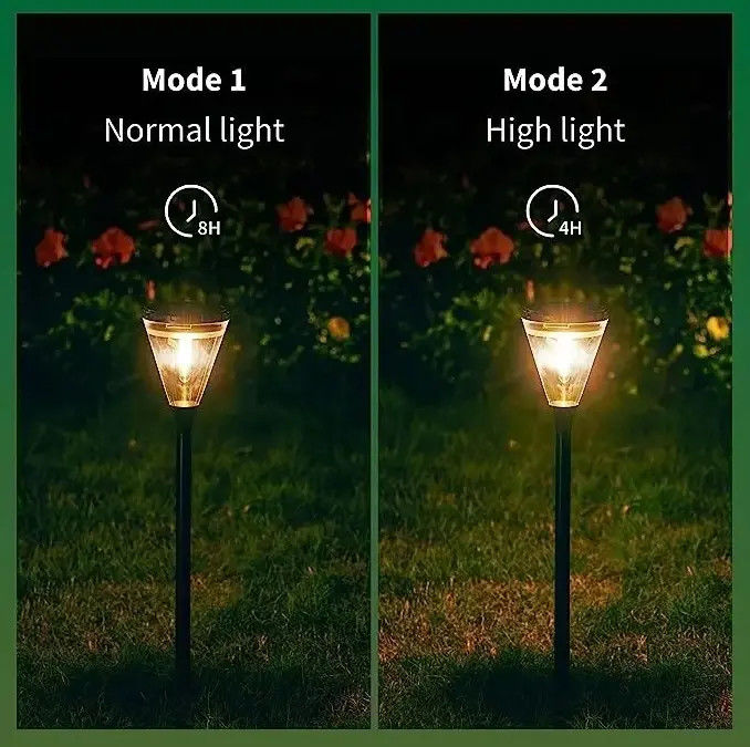 Outdoor Waterproof Solar Garden Light Tri-Color Adjustable for Villa Yard Park Landscape