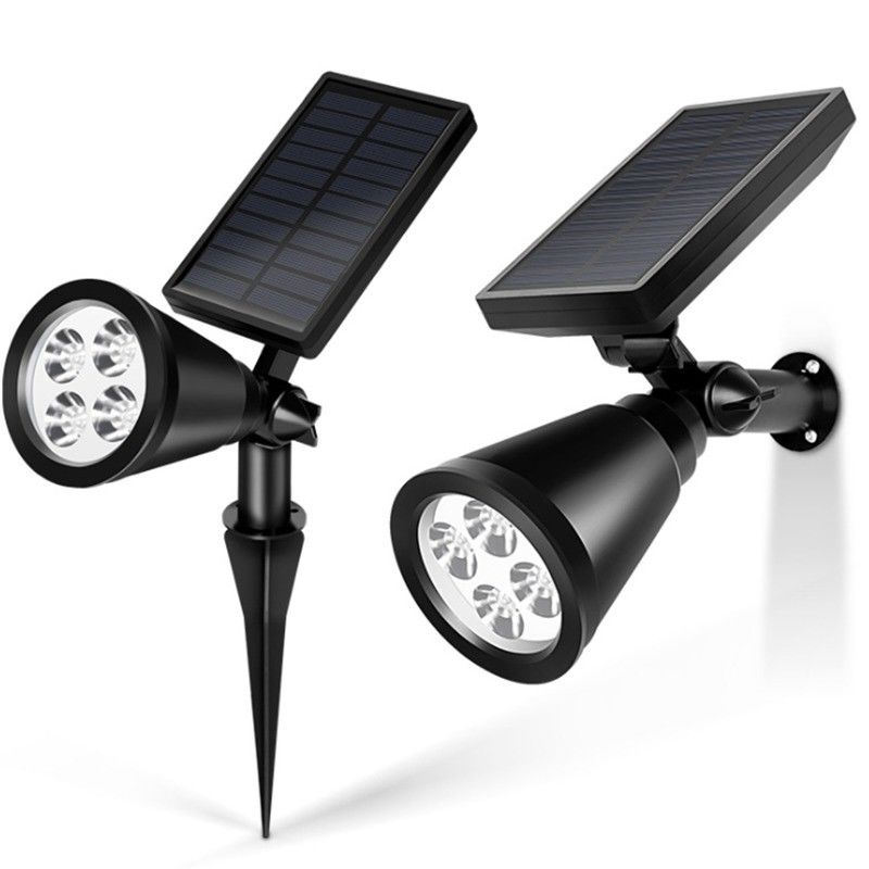 Solar Power Supply 4 Led Spotlight Ip65 Waterproof Solar Spot Light for Outdoor Garden
