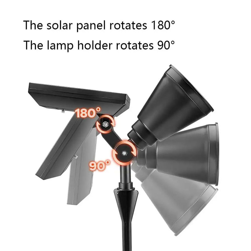 Solar Power Supply 4 Led Spotlight Ip65 Waterproof Solar Spot Light for Outdoor Garden