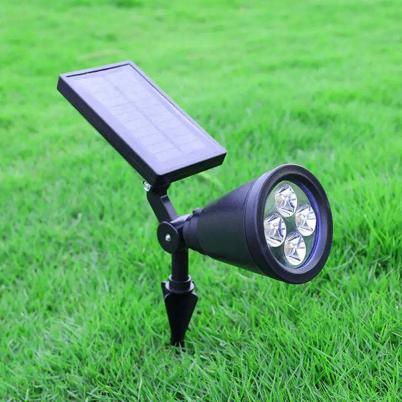 Solar Power Supply 4 Led Spotlight Ip65 Waterproof Solar Spot Light for Outdoor Garden