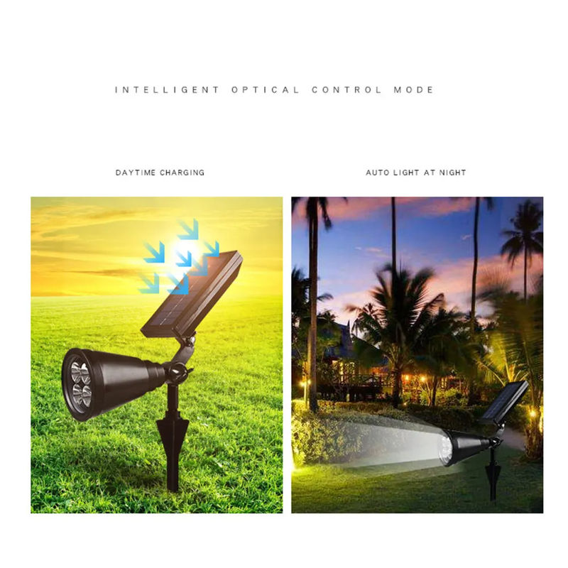 Solar Power Supply 4 Led Spotlight Ip65 Waterproof Solar Spot Light for Outdoor Garden