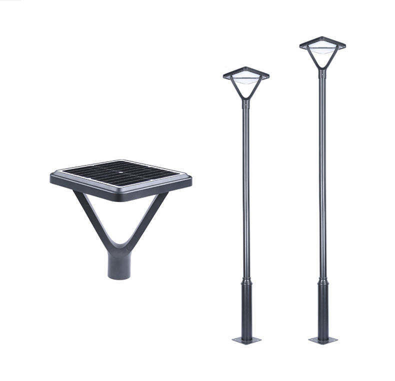 Square Plaza Solar Garden Light with Customization Options and High Color Temperature