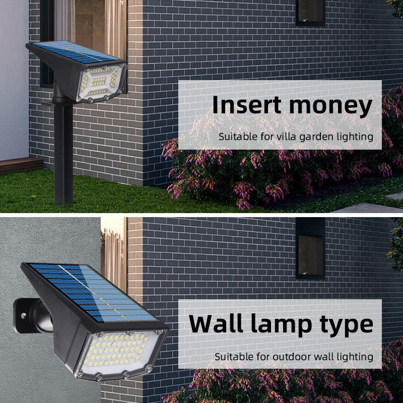 Solar Powered 53 Led Garden Lights Ip65 Waterproof Outdoor Lawn Light with CRI Ra 80
