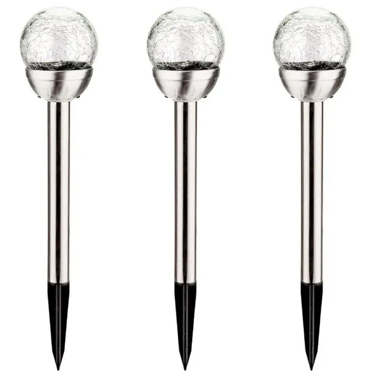 Waterproof Solar Powered Crackle Ball Decorative Stick Light for Garden and Landscape