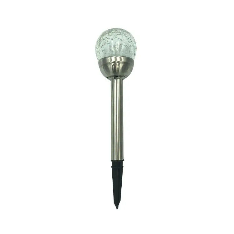 Waterproof Solar Powered Crackle Ball Decorative Stick Light for Garden and Landscape