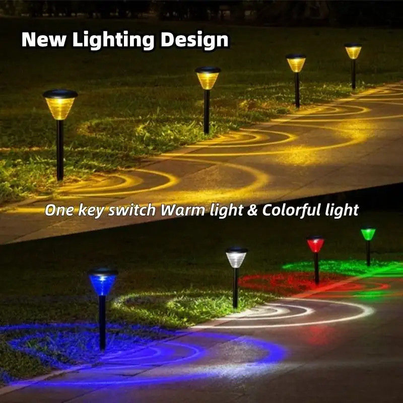 Multiple Color LED Solar Garden Lights for Pathway Lawn Lamp in Landscape Design
