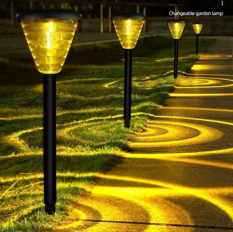 Multiple Color LED Solar Garden Lights for Pathway Lawn Lamp in Landscape Design