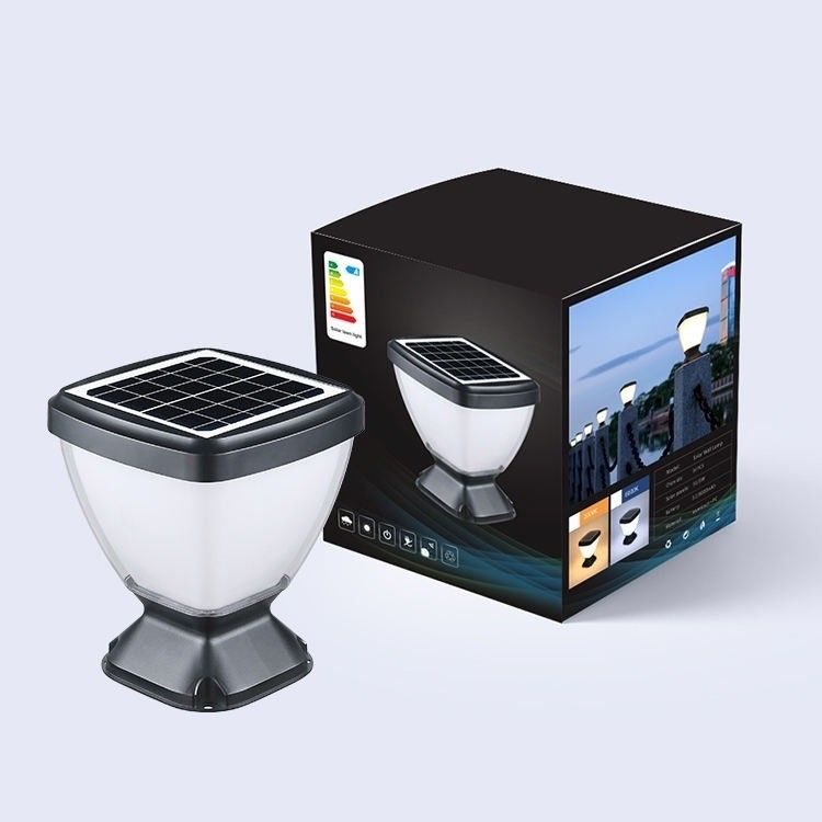 Outdoor Landscape Lighting Solar Wall Pillar Light Led Solar Villa Wall Lamp 3000K/6500K
