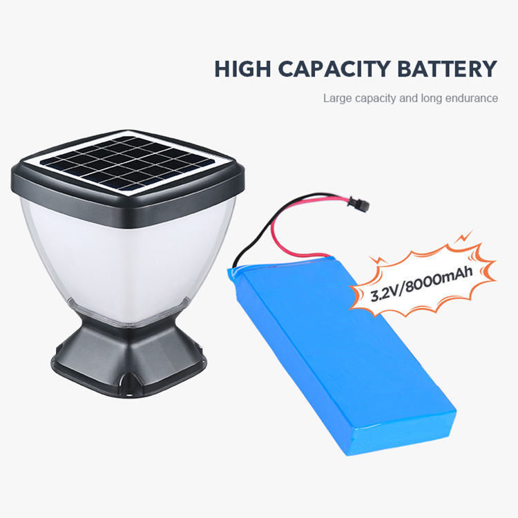 Outdoor Landscape Lighting Solar Wall Pillar Light Led Solar Villa Wall Lamp 3000K/6500K