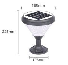 Aluminum PC Material Solar Powered Fence Post Cap Lights With Leds For Garden Gate 2-