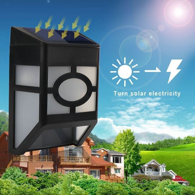 Home Garden Fence Light Classic Decoration Green Inova Solar LED Wall Light with Battery