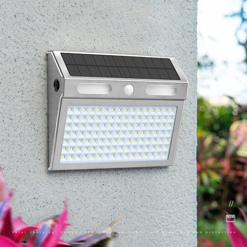 4 Lighting Modes Led Solar Outdoor Wall Porch Light With Motion Sensor IP65 Protection