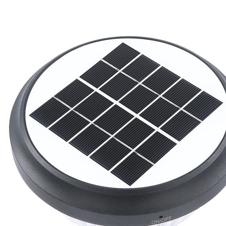 Solar Energy Column Head Lamp for Outdoors Patio Pathway Landscape Illumination Needs