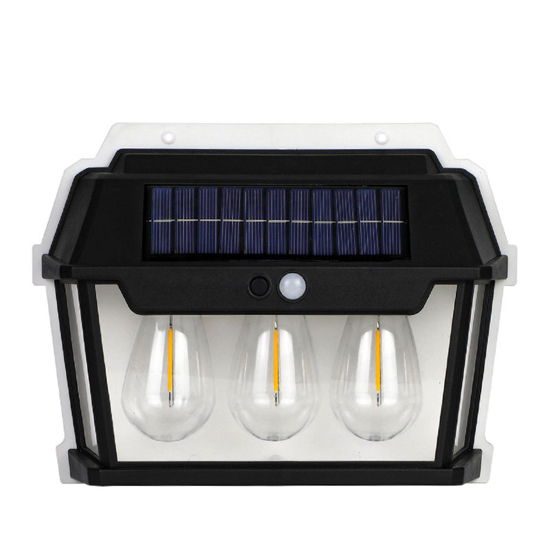 Customizable Three Light Source Solar Charging Induction Wall Bracket Light for PC ABS