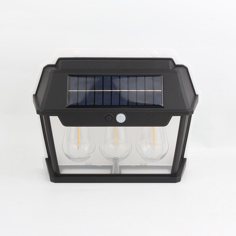 Customizable Three Light Source Solar Charging Induction Wall Bracket Light for PC ABS
