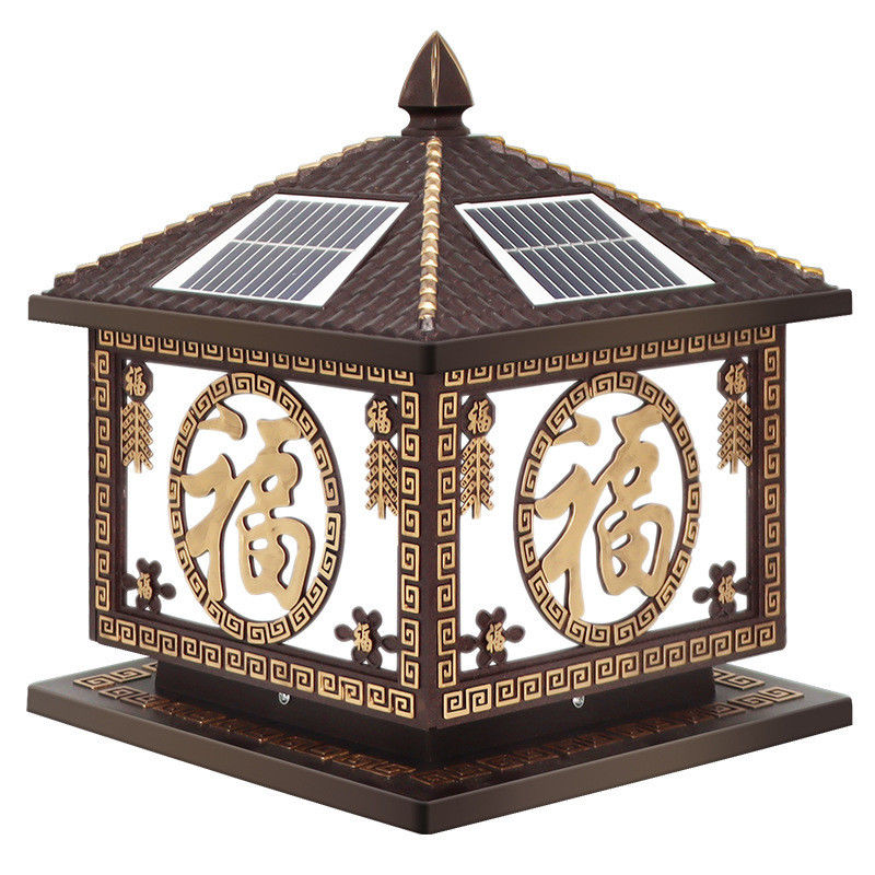 50000 Hours Working Lifetime Aluminum Solar Post Light for Outdoor Main Gate Pillar
