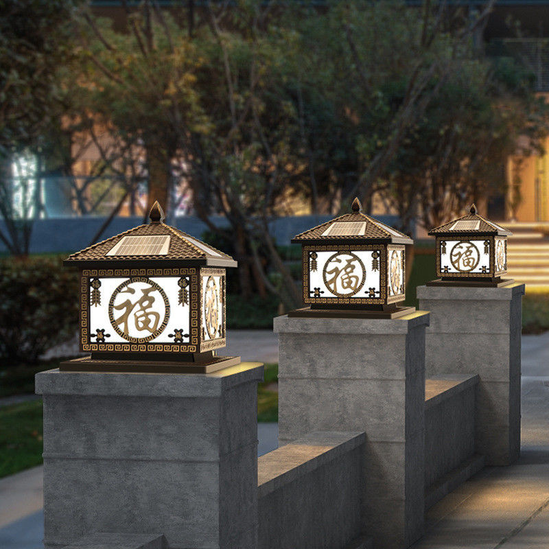 50000 Hours Working Lifetime Aluminum Solar Post Light for Outdoor Main Gate Pillar