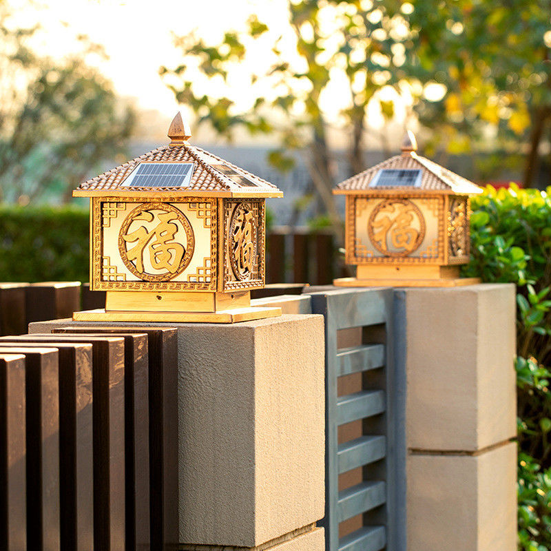 50000 Hours Working Lifetime Aluminum Solar Post Light for Outdoor Main Gate Pillar