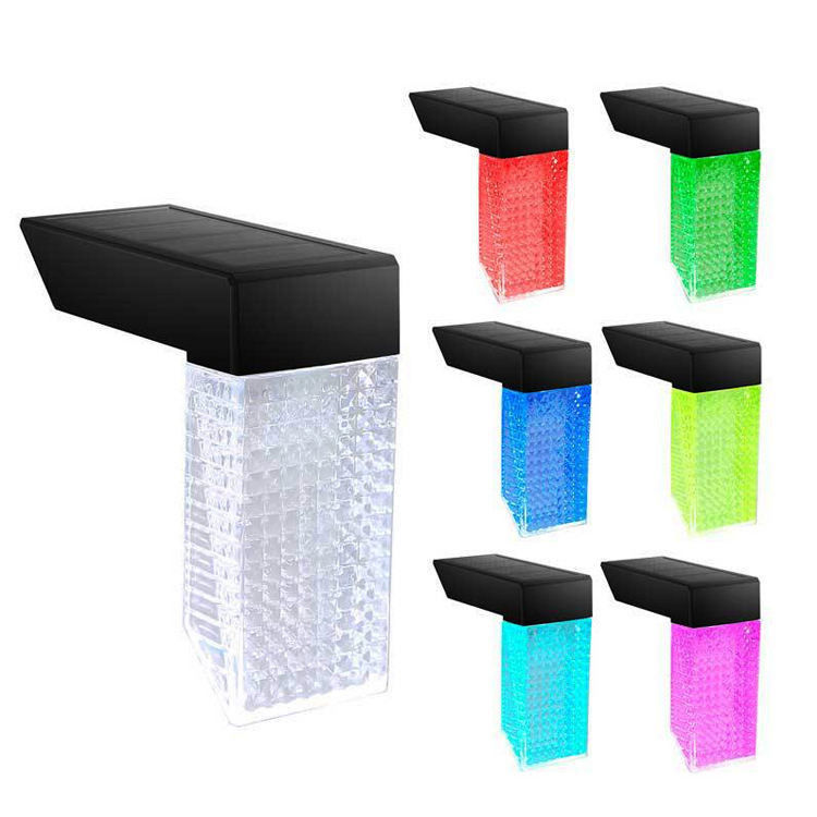 Outdoor Garden Lawn Step Wall Sconce LED Solar Decor Lights with IP65 Waterproof