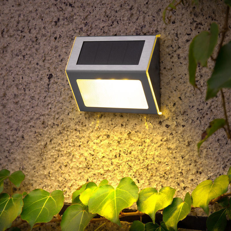 Waterproof Solar Light Power Stair LED Solar Step Fence Lights for Garden Yard Pathway