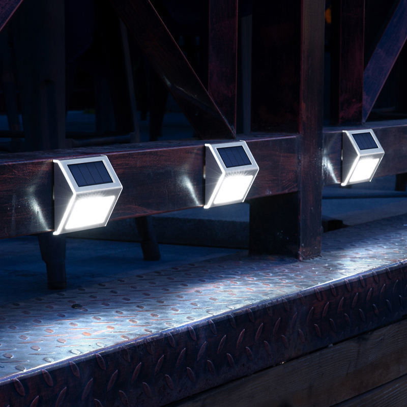 Waterproof Solar Light Power Stair LED Solar Step Fence Lights for Garden Yard Pathway